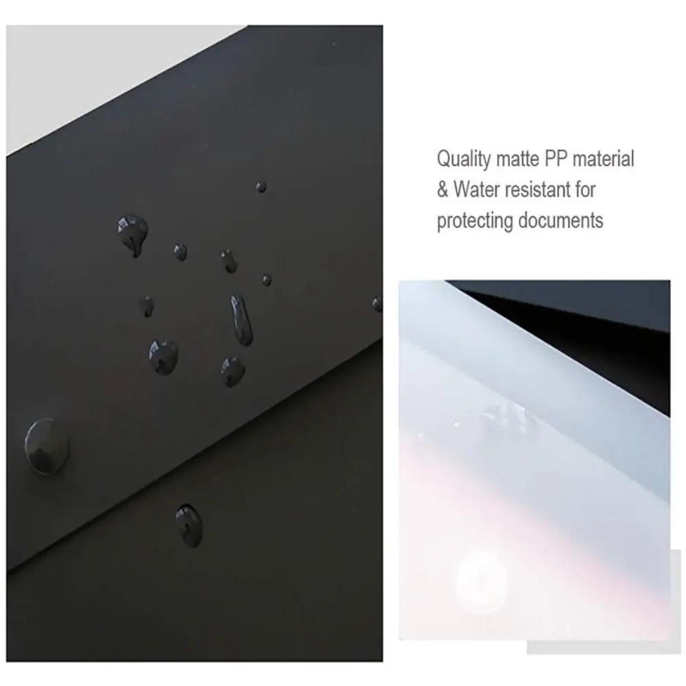 A4 A5 파일 폴더 포켓 재킷 플라스틱 봉투 플랫 문서 정리함, 스냅 단추 클로저 포함