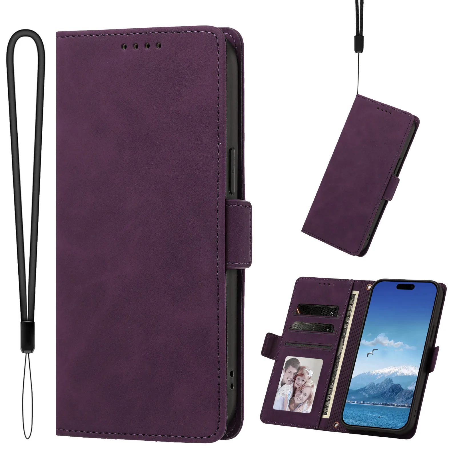 Luxury Leather Flip Wallet Phone Case - Premium Protective Cover