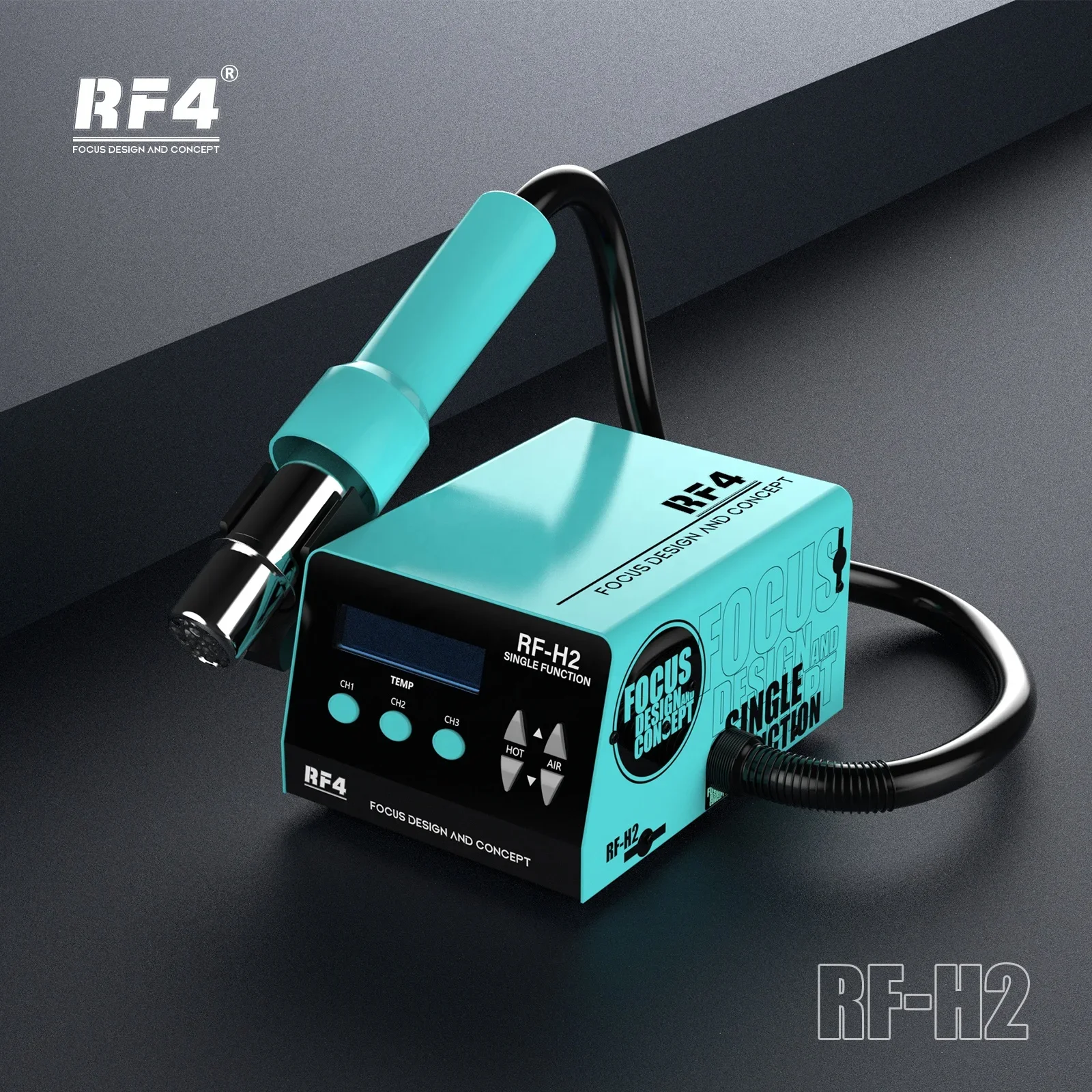 

RF4 RF-H2 Automatic Sleep SMD BGA Hot Air Soldering Rework Station with Digital Screen Phone Desoldering Motherboard IC Tool
