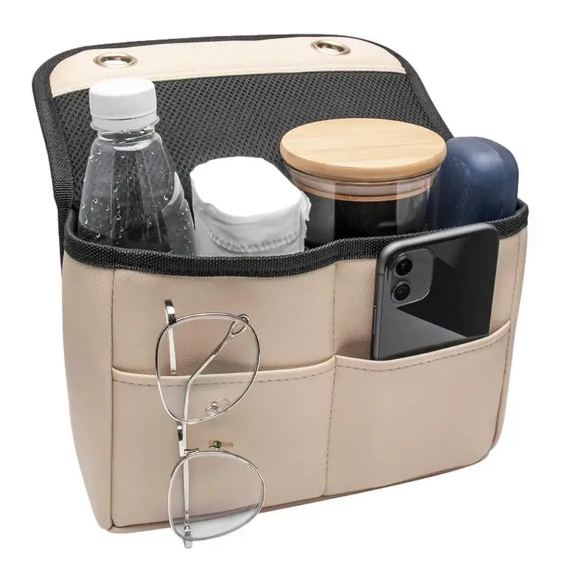 

Car Organizer Backseat Backseat Storage Organizer Multi-Purpose Car Interior Bag PU Leather Waterproof Odorless With Phone