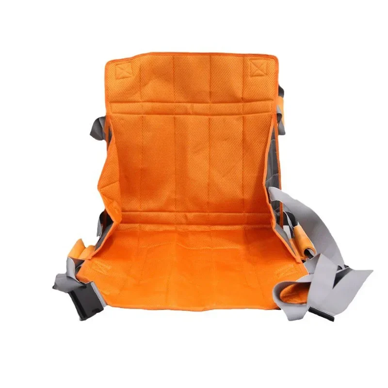 Versatile Orange Transport Belt & Folding Stretcher for Elderly and Paralytic Patients - Safe Stair Transfer Chair with Backstraps 1
