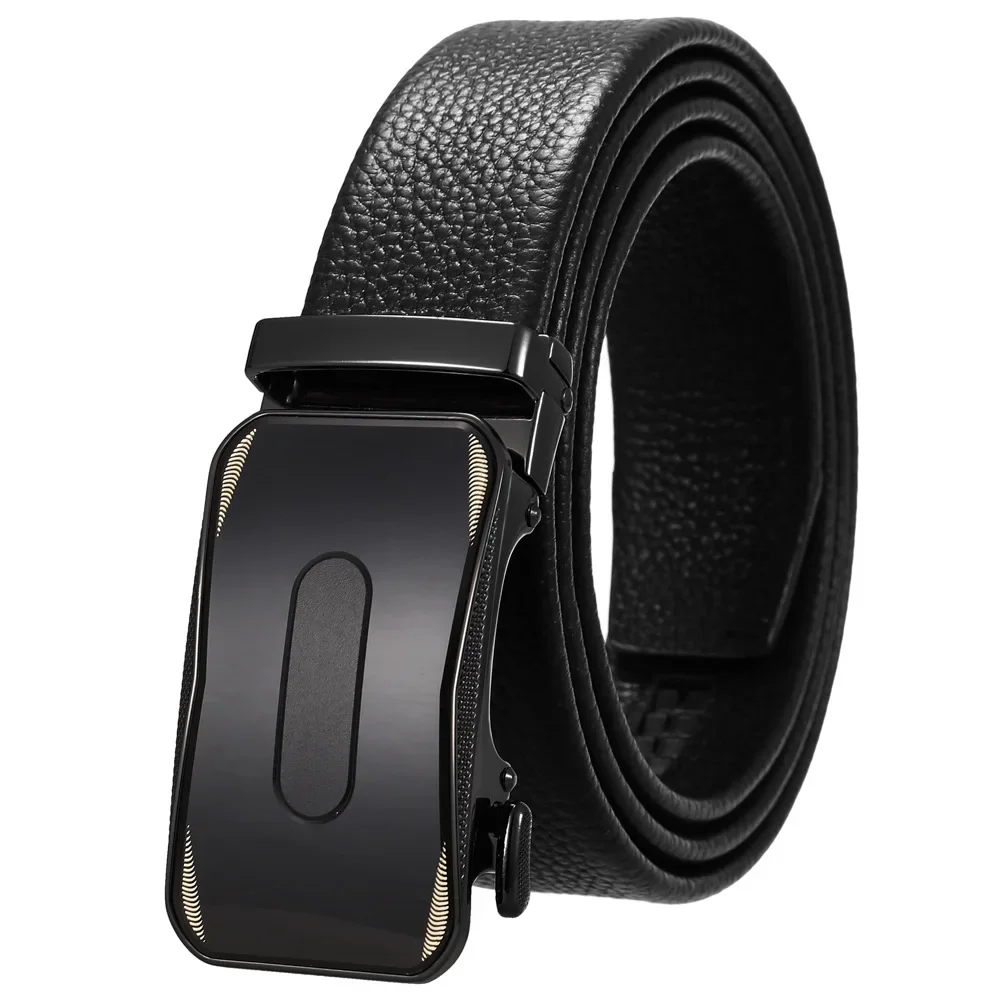 

Мужской кожаный ремень с автоматическим оформлением заказа, деловой ремень из натуральной кожи, Роскошный дизайнерский пояс, новинка 2023