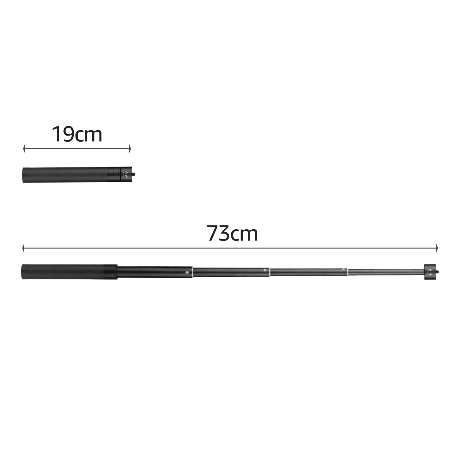 Perche d'extension pour stabilisateur gimbal, 19-73 cm, alliage aluminium