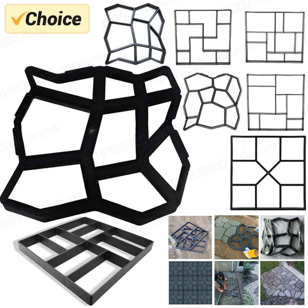 Garden Path Molds Plastic DIY Concrete Molds For Manually Paving Garden Path
