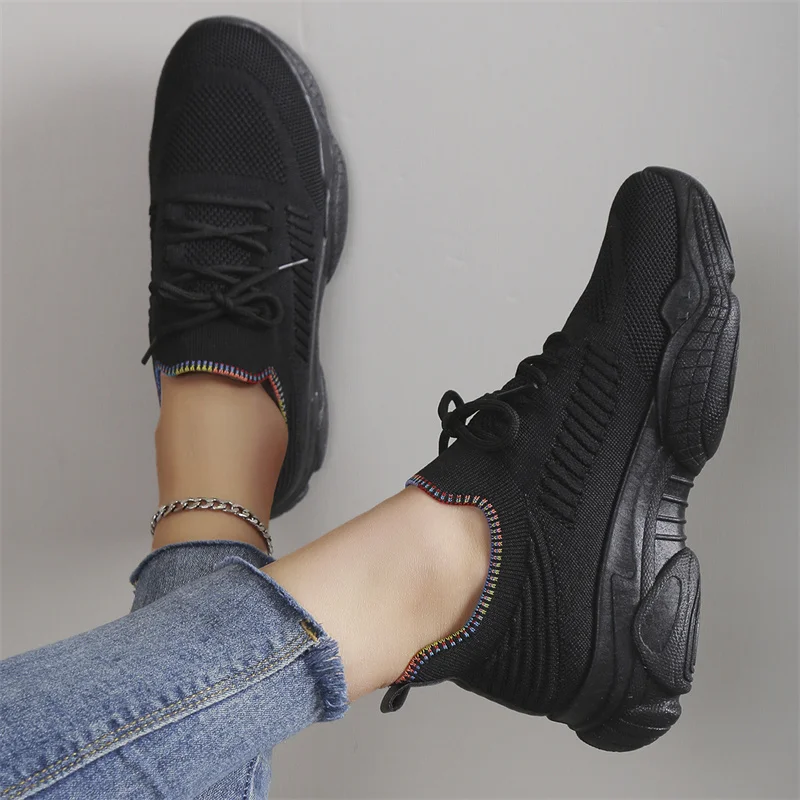 Women's Plus Size Sports Shoes Breathable Mesh Comfortable Men's Running Shoes Casual Fashion Flat Shoes Women's Tennis Shoes