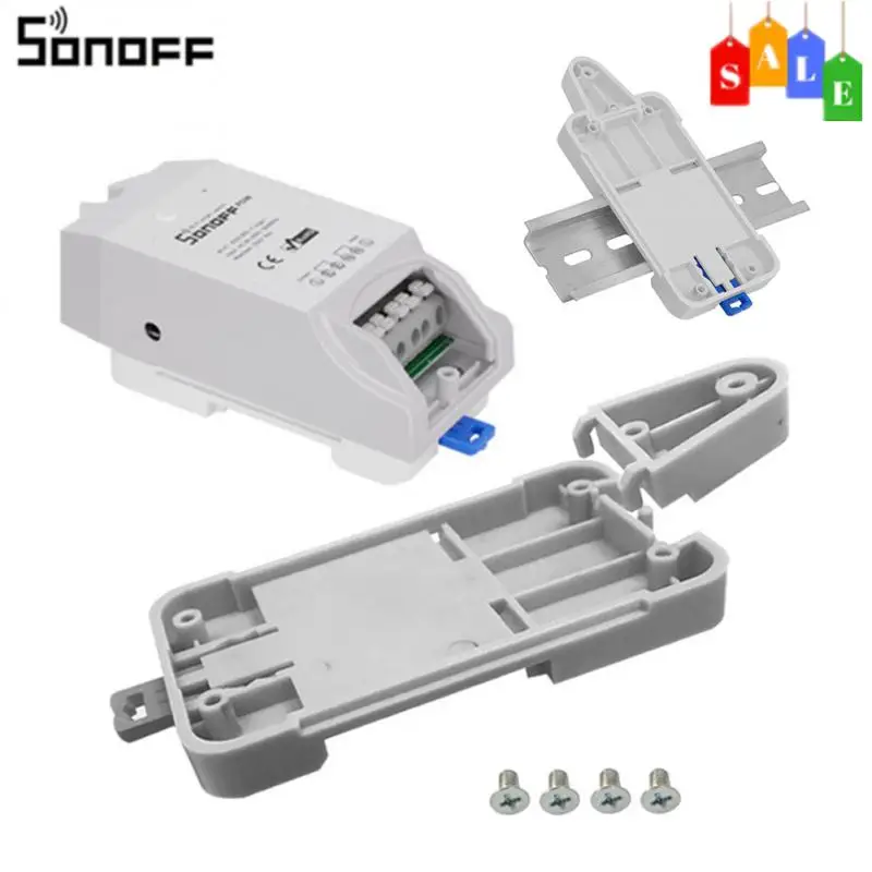 

Sonoff DR DIN Rail Tray Smart Home Automation Module Adjustable Mounted Rail Case Holder Switchboard Solution For Sonoff Product