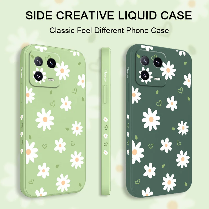 Tender Daisy Liquid Silicone Phone Case Cover