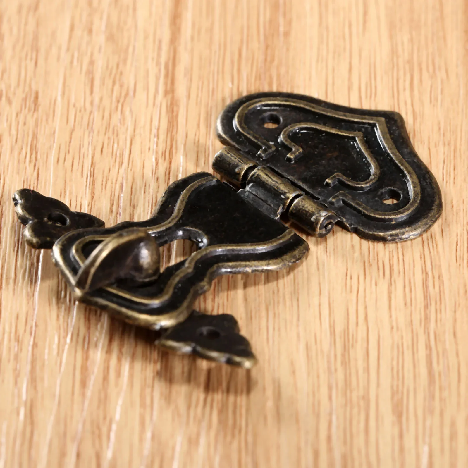 1x Antique Metal Lock 63x47mm Decorative Hasps Hook Gift Wooden Jewelry Box Padlock Screws Vintage Furniture Hardware furniture hardware toggle latches jewelry box hasps decorative latches