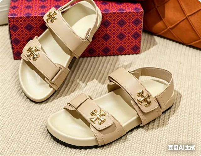 Sandales à semelles épaisses pour un confort accru et un style décontracté. Attache Velcro. Polyvalent pour toutes les occasions. Style à enfiler. 1