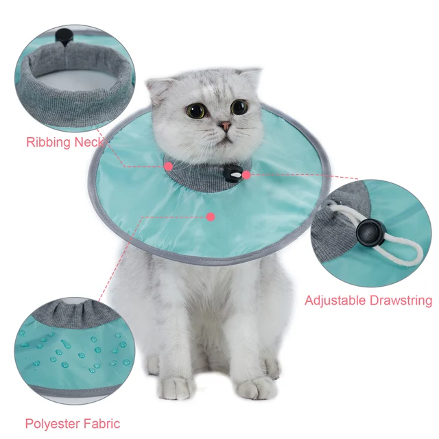 Pet Cat Protective Collar Neck Recovery Cone Collar for Anti-Bite Lick Reusable Cat Dogs Health Medical Circle for Pet Supplies 4