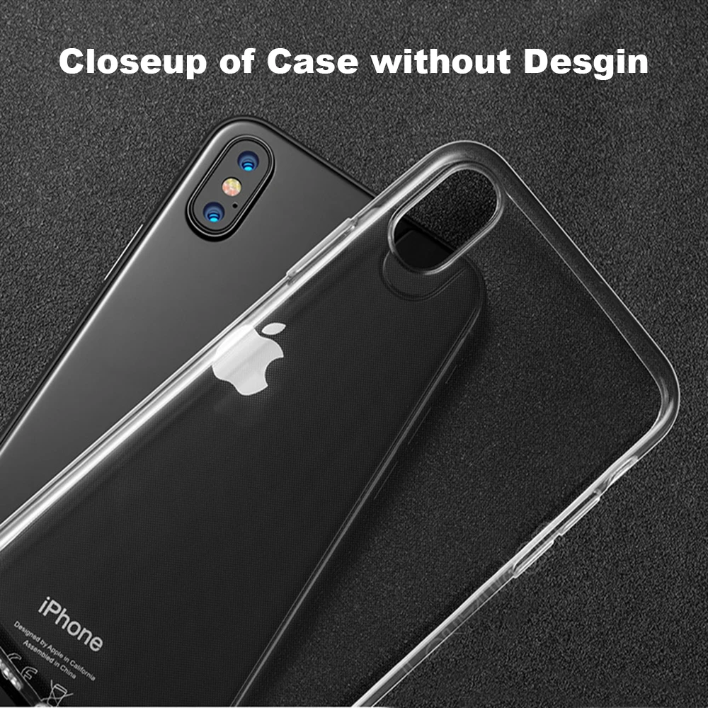 1 pezzo Custodia telefonica personalizzata con nome in TPU trasparente