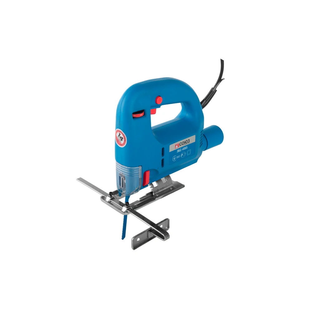 Лобзик электрический СОЮЗ ЛБС-4065 (Мощность 650 Вт, скорость хода пилки 500-3000/мин, маятниковый ход, макс.глубина пропила 70 мм, )