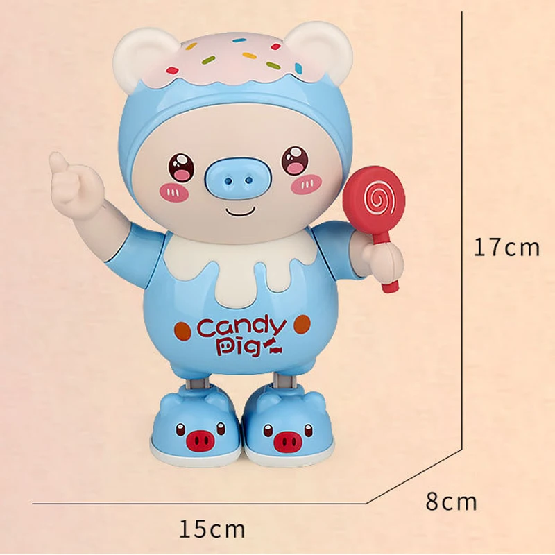 New Electric Dancing Pet Pig Toys With Swing Light Music Little Cute Pig Animal Toys For Baby Birthday Xmas Gift Wholesale 4