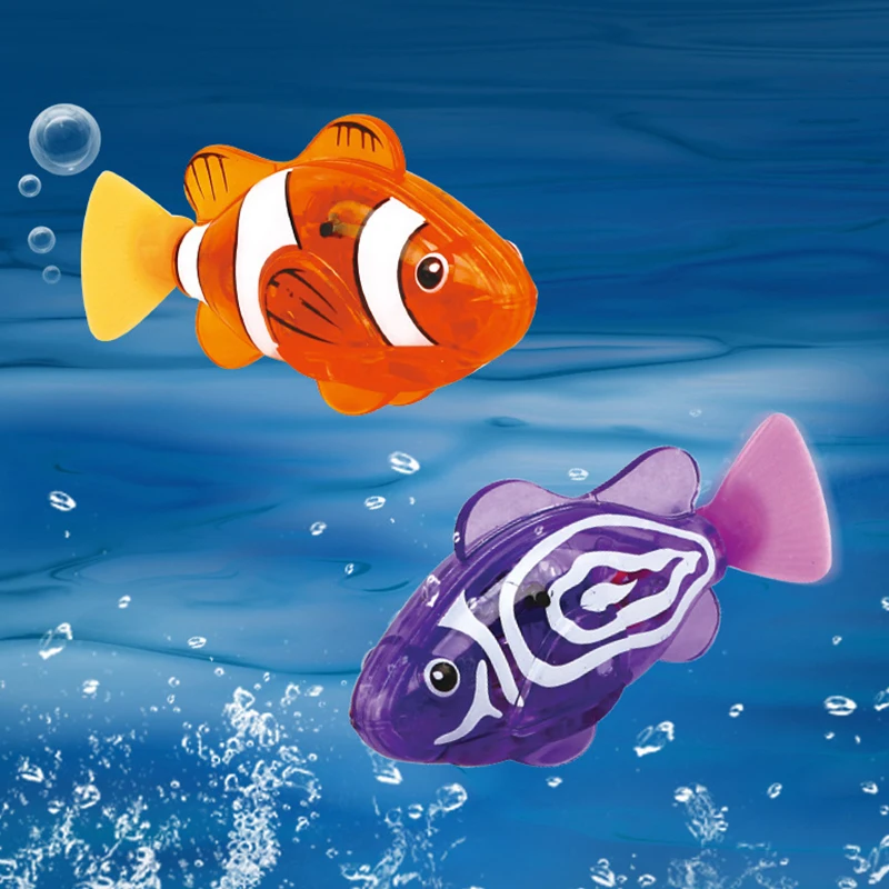 Baby Shower Luminous Induction Electric Fish Playing in Water Toy, Simulated Electronic Fish for Luminous Swimming 2