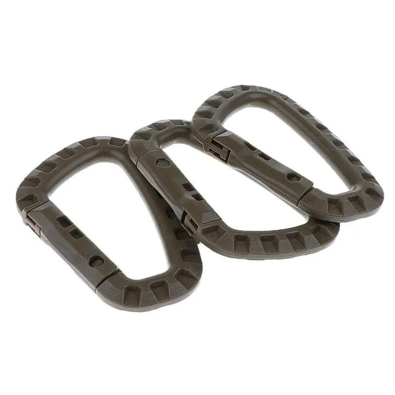 Climbing Carabiner 6x Tactical Carabiner Carabina Karabiner Clip Plastic Cadet Hiking Camping