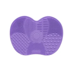 Vibrant Silicone Gel Makeup Brush Cleaning Mat (Purple)
