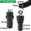Garden Drip Irrigation Watering System 16mm 20mm 25mm PE Hose Adapter Barb Tee Elbow To 1/2" 3/4" Male Female Thread Connector 2