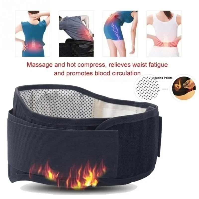 Waist Belt Tourmaline Waist Brace Support Belt Band Self Heating Lower Back Supports Magnetic Therapy Lumbar Waist Bandage Back Belt