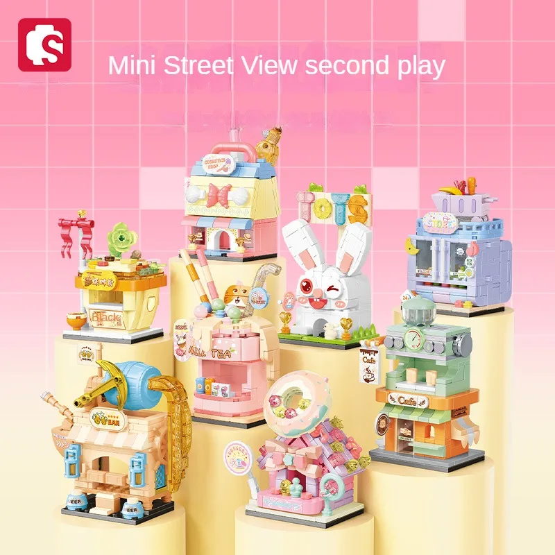 Street View House Building Blocks Fai Da Te Mini City Store Snack Street Giocattoli Per Bambini Regali Per Ragazzi E Ragazze Compatibili Con Lego