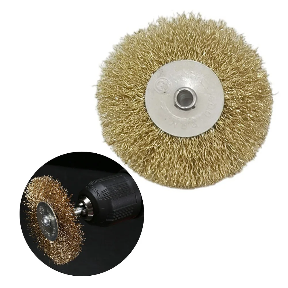S892a0efdc75047b29fb8ea3e6ed94ba5Z Wire Wheel Brush Flat Crimped Stainless Steel 38mm 50mm 65mm 75mm For Angle Grinder Shank Wire Wheel For Drill Attachment