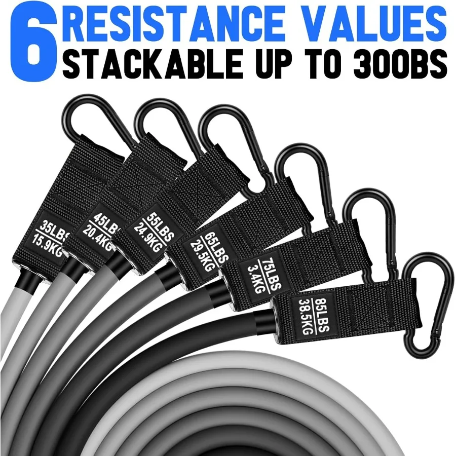 Heavy Resistance Bands for Working Out,360lb Exercise Bands Workout Bands with Handles, Door Anchor, Ankle Straps, Home Gym Work