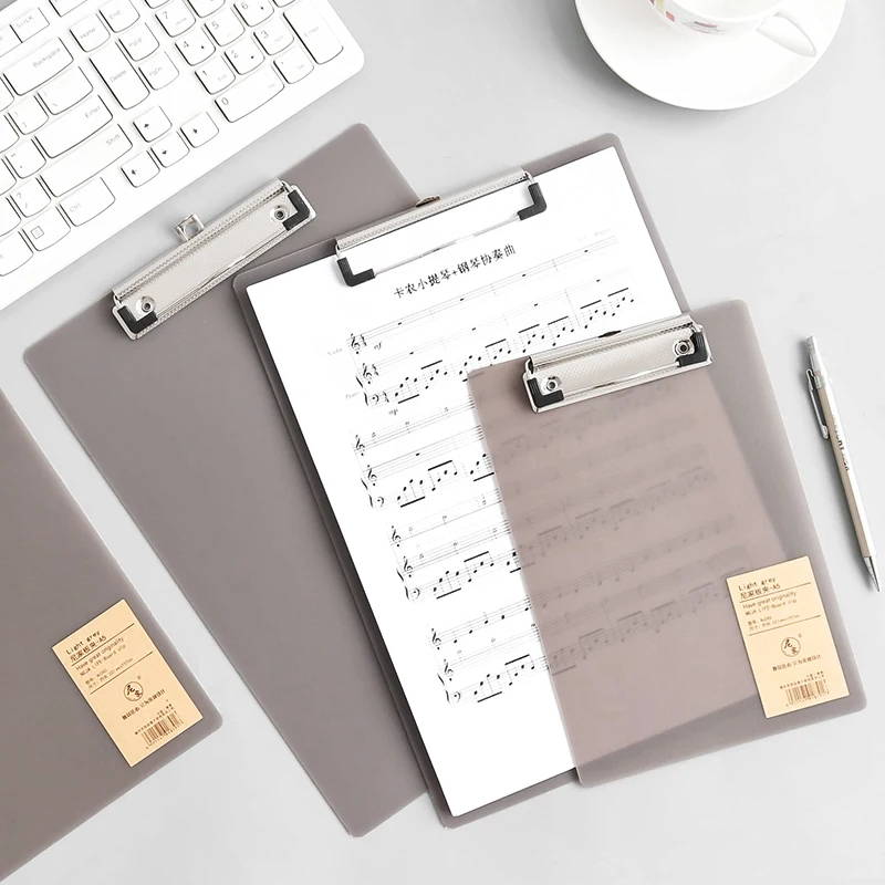 Writing Clipboard Transparent Clipboard Clipboard Holder A6 / A5 / A4 clipboard clips Folder Board Menu Paper Clamp Gray Writing Clips Ticket Holder Hanging Cardboard Notepad board