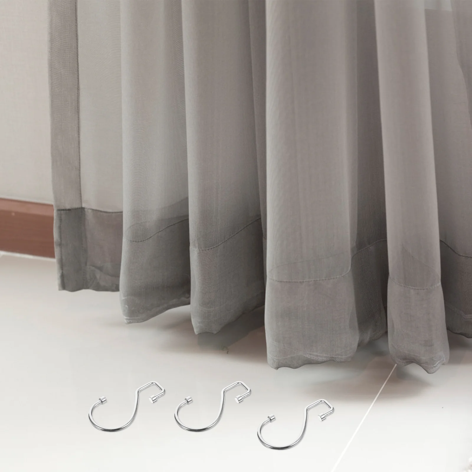 

12pcs Curtain Tieback Bathroom Curtain Rod Hanger Shower Curtain Tieback Accessory