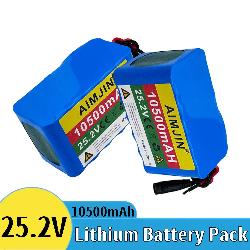 

6S3P 18650 Rechargeable Li-ion Battery Pack 25.2V 10500mAh Suitable for Mopeds Built-in BMS+25.2V 2A Charger