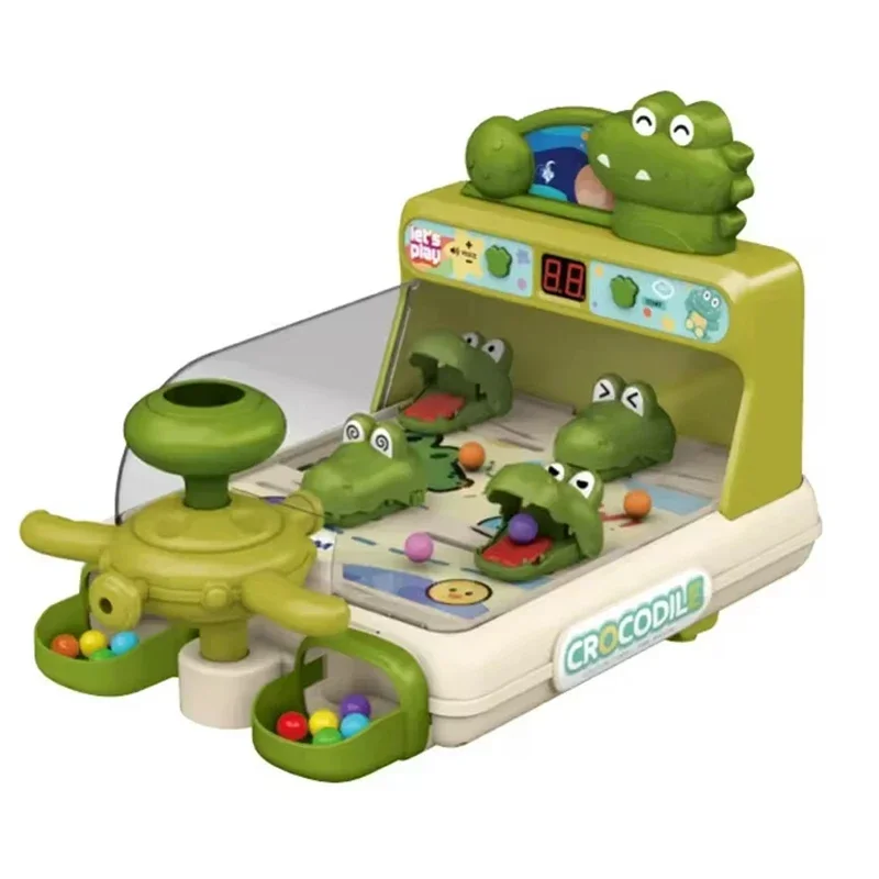 Crocodile Table Games, Score Shooting Target Kids Desktop Party Game, Parent-child interaction, Cartoon Pinball Shooting Machine 6