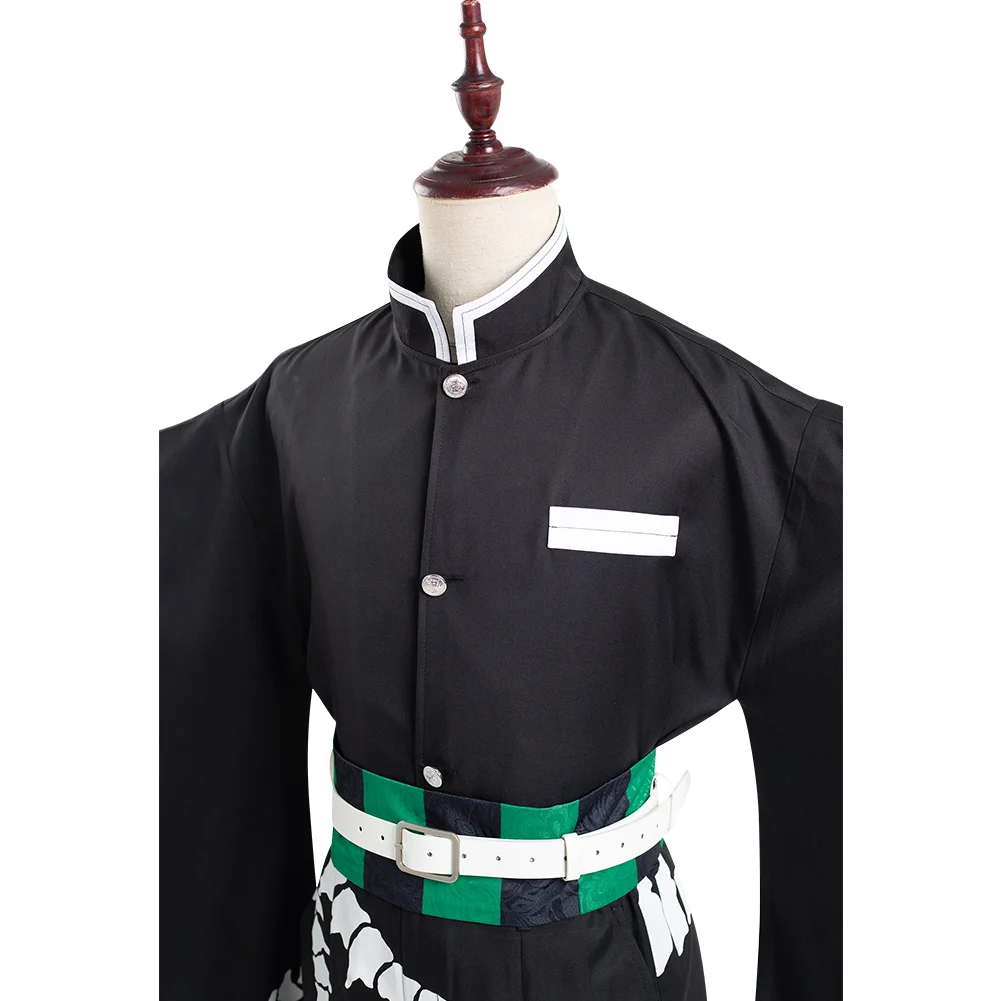 Demon Slayer: Kimetsu no Yaiba-Inspired Tanjiro Kamado Haori and Hakama Costume for Cosplay (Unofficial)