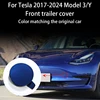Auto Car Front Bumper Tow Hook Eye Cover Trim Trailer Cap Plug For Tesla 2017-2023 Model 3/Y Automobiles Parts Accessories 2