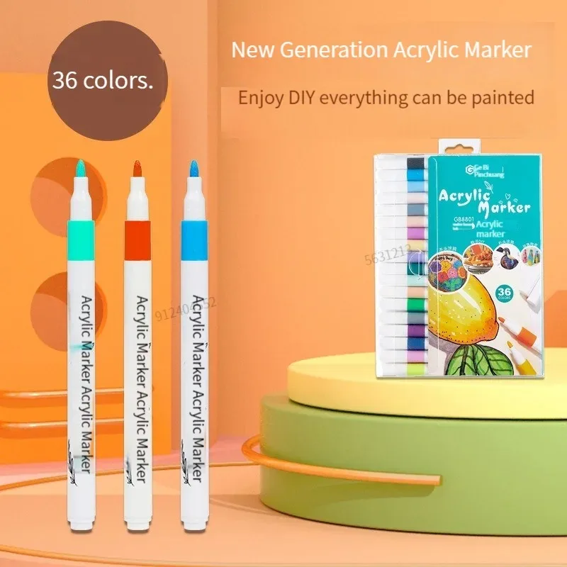 Vibrant Acrylic Marker Set for Creative DIY Crafts and Art Projects