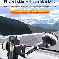 Suction-Cup Type Car Phone Holder Adjustable Car Phone Mount Dashboard Car Mount With Silicon Sucker