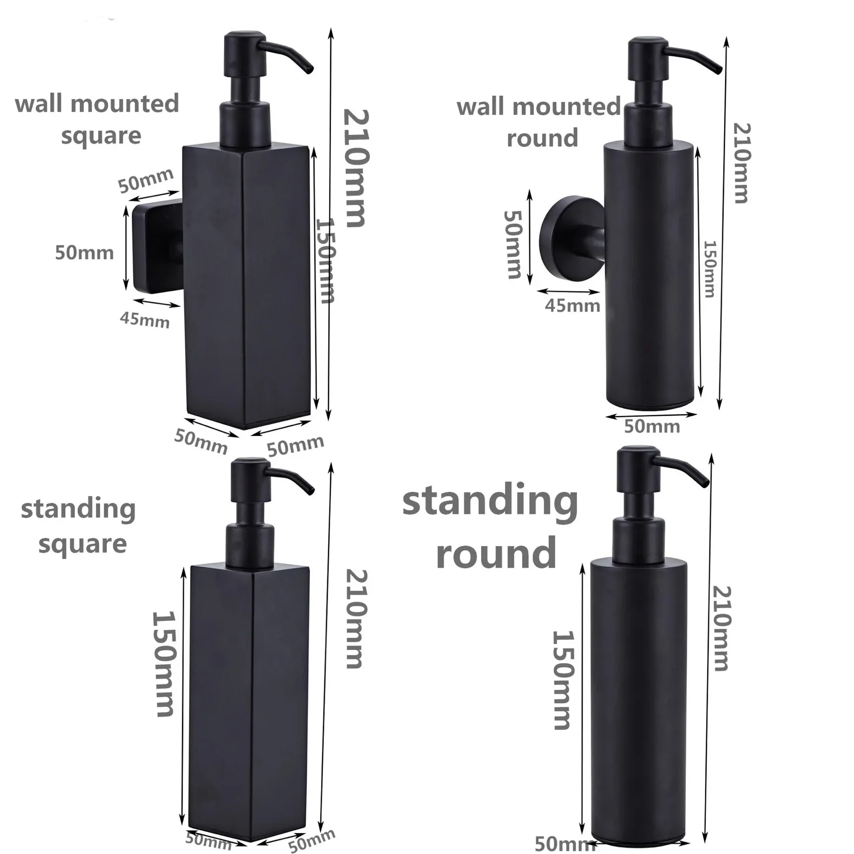 Wall Mounted Soap Dispenser 304 Stainless Steel Brushed Gold Manual Soap Dispenser Hotel Bathroom Liquid Soaps Dispensers 6
