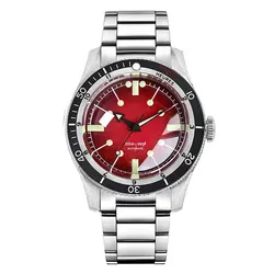 40mm Charm Tandorio Wine red Dial NH35 Automatic Watch Mens Sapphire glass And Black Ceramic Bezel 200m waterproof