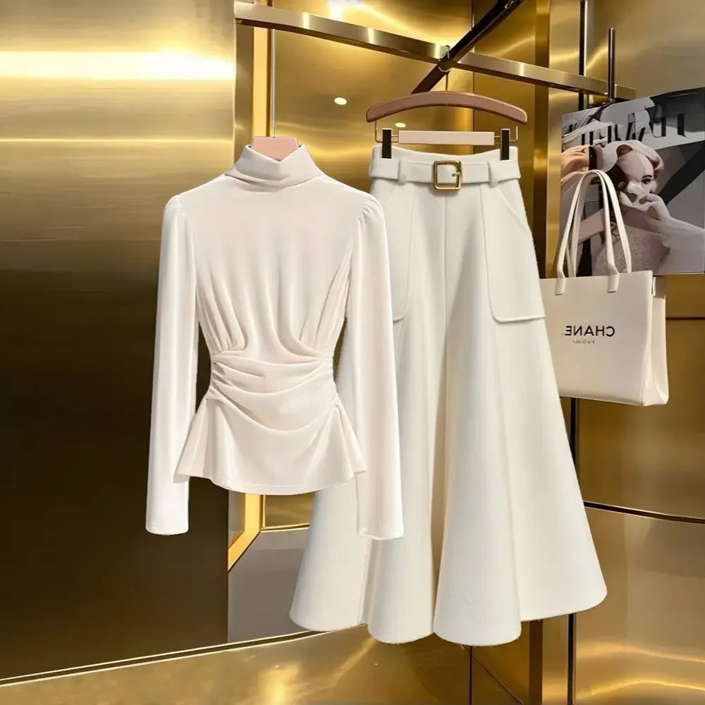 تنورة نسائية صغيرة أنيقة للتنحيف وصلت حديثًا لربيع الخريف تنورة موسمية على شكل حرف  ملابس مكتبية احترافية