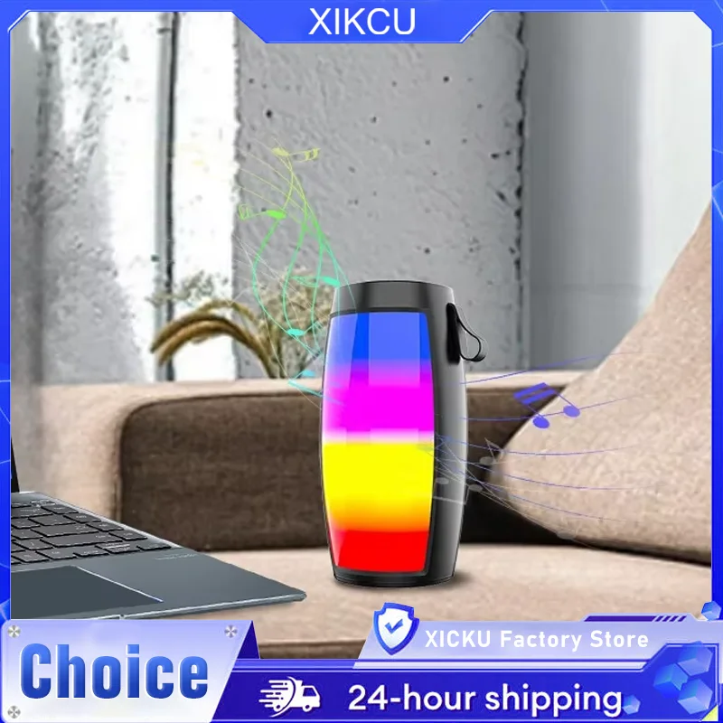 XICKU Wireless Bluetooth Speakers Powerful Portable Sound Box Subwoofer Car Audio Bass MP3 Player Sound System LED Lights