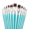 12 Pieces Professional Quality Brush Face Paint Brush Set  For Face Painting Watercolor Acrylic Oil Painting Nail Art 1