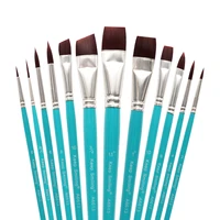 12 Pieces Professional Quality Brush Face Paint Brush Set  For Face Painting Watercolor Acrylic Oil Painting Nail Art 1