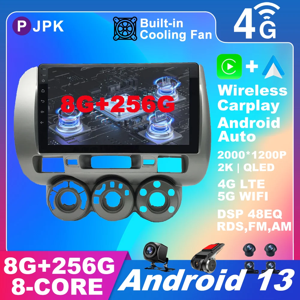 

Android 13 для Honda Everus 2002 - 2007 автомобильное радио RDS No 2din BT мультимедиа 4G LTE навигация GPS WIFI стерео QLED ADAS AHD DSP