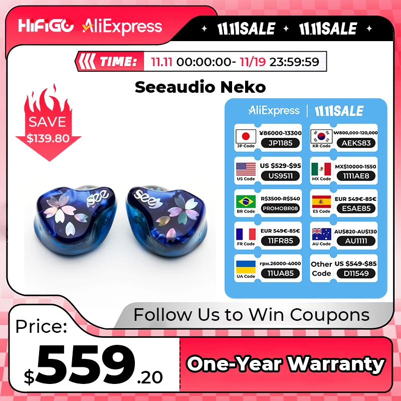 SeeAudio Neko 6BA インイヤーモニター 6 バランスドアーマチュア