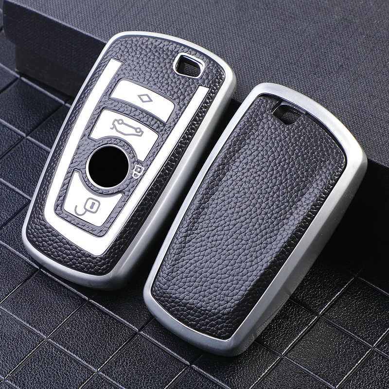 PU Leather Car Key Holder Case Cover For BMW F20 F30 G20 F31 F34 F10 G30 F11 X3 F25 X4 I3 M3 M4 1 3 5 Series Accessories key case key case cover car key shell remote control case cover