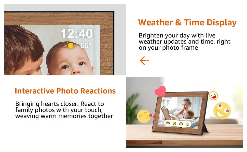 Description Picture 6 of item10.1 inch Digital Photo Frame WiFi IPS Electronic Photo Album 32GB HD Touch Screen Frameo Auto-Rotate Digital Picture Frame Gift