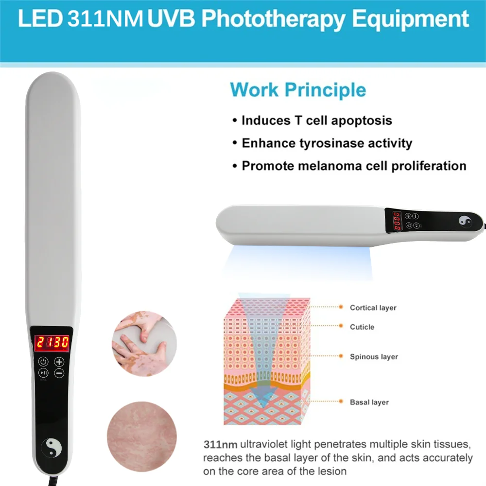 Psoriasis Treatment Equipment 311nm UV Lamps Phototherapy Medical Device Uvb Treatment Lamp for Vitiligo Psoriasis uvb light therapy lamp