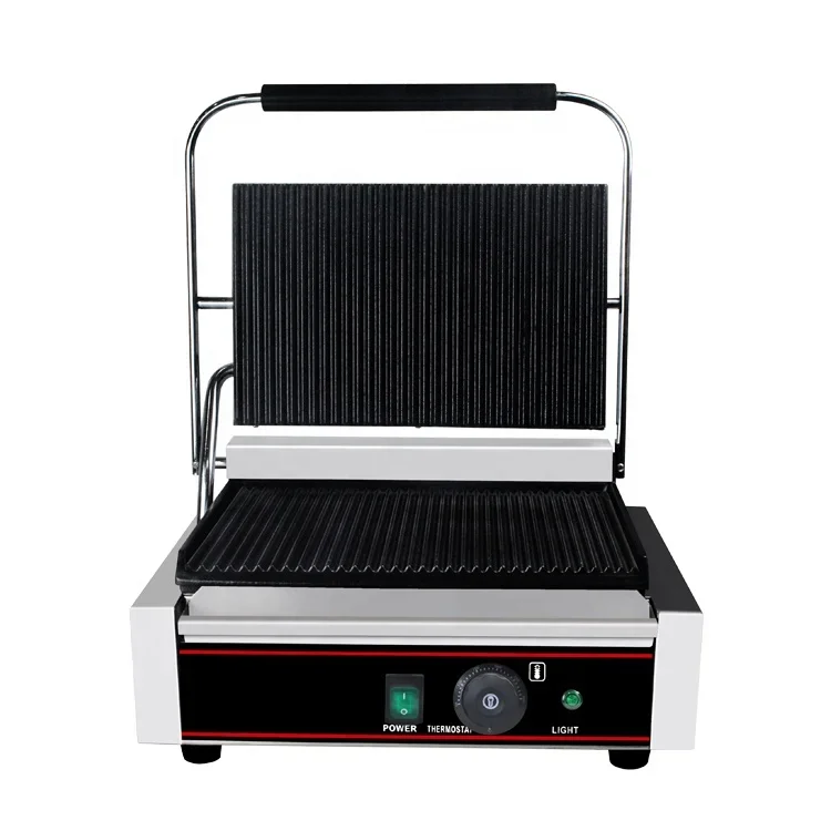 2200W Stainless Steel Cast Iron Sandwich Panini Contact Grill Maker 2