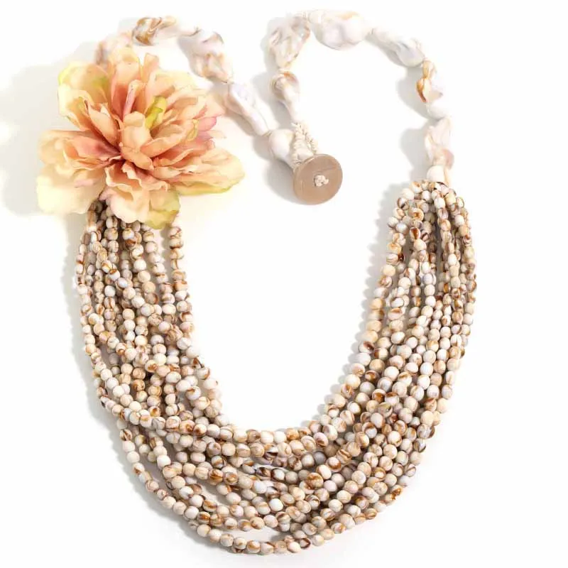 Statement Boho Multi-layer long Necklace Handmade for Women Wedding Party Jewelry