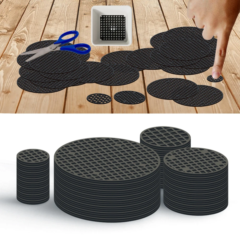 Tappetino Rete Per Vaso 100 Pezzi | Rotondo 10 Cm E Quadrato | Anticalpestio E Drenaggio Per Bonsai E Giardinaggio