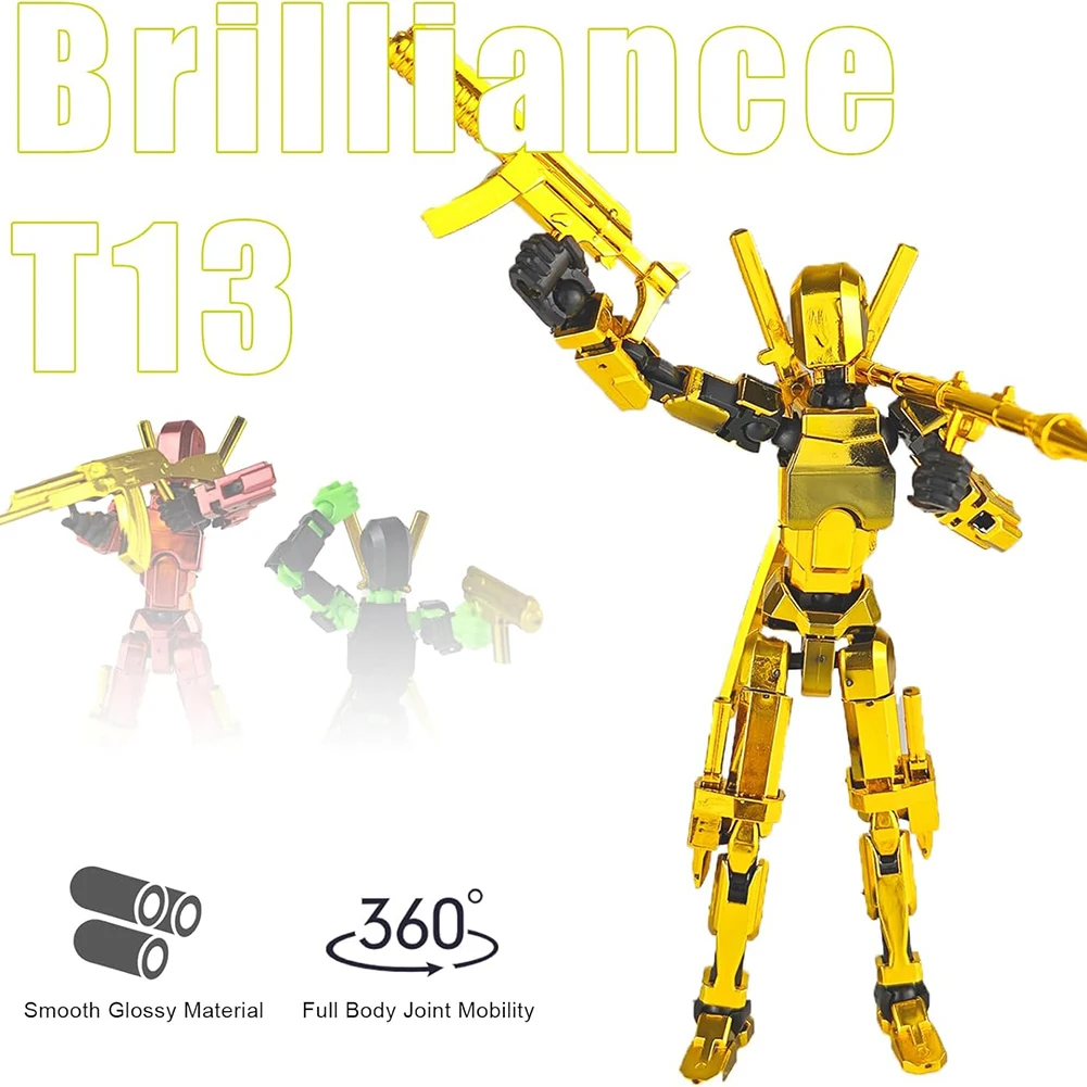 Action Figure Toy 13 Action Figure Titan Multi-Jointed Robot T13 for Kids