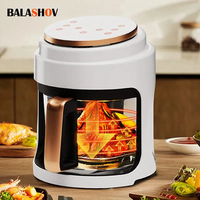 kitchen appliances hot air oven without oil cooking healthy large capacity family fryer Smart Air Fryer 3L Large-capacity Household Multi-functional Smart Oil-free Smokeless Electric Oven Kitchen Air Fryer 220V