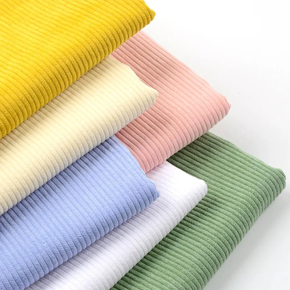 50*150cm Corduroy Fabric Solid Color Stripe for Sewing Apparel Overcoat Skirt Pillow Bed Sheet Cover Clothes Lining Home Textile images - 6